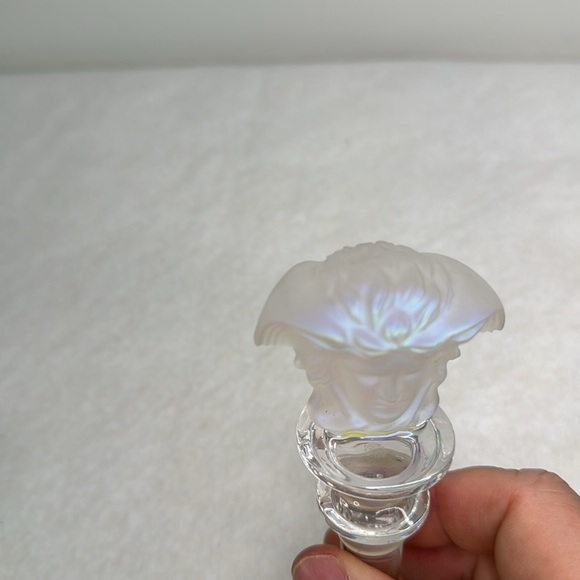 VERSACE OPALESCENT RARE MEDUSA HEAD CRYSTAL BOTTLE STOPPER ROSENTHAL WITH BOX - Picture 5 of 8